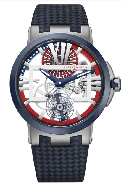 Review Ulysse Nardin Executive Skeleton Tourbillon Stars & Stripes 1713-139/US replica watches